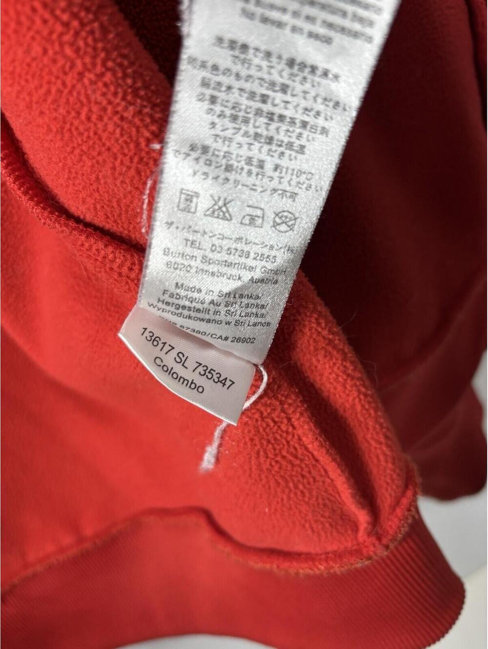 Burton Dry ride Hoodie Red Men's Large Full Zip Read - Picture 13 of 15